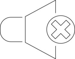 sem falar alto é proibido o ícone da web desenhado com uma linha. vetor