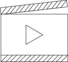 filmando um ícone de web de filme desenhado com uma linha. vetor