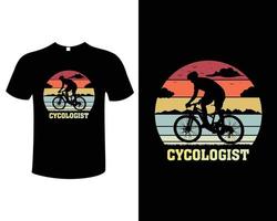 modelo de vetor de design de camiseta de bicicleta de montanha, design de camiseta de ciclista para amantes de aventura
