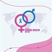 ilustração vetorial do dia mundial da saúde sexual. design simples e elegante vetor