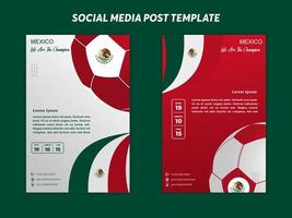 design de bandeira de portugal de fundo vetorial com bola, modelo de mídia social, combinação de cores perfeita vetor