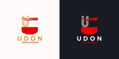 referência de logotipo de macarrão, com estilo inicial, loja de macarrão, ramen, udon, loja de alimentos e outros. vetor