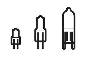 tecnologia de economia de energia de ícone de lâmpada led. lâmpada elétrica poder inovação moderna. sinal de vetor em casa inteligente.