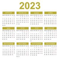 calendário em alemão para 2023. a semana começa a partir de segunda-feira. ilustração vetorial vetor