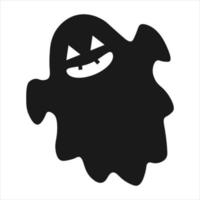 silhueta de fantasma de halloween. ilustração vetorial. vetor