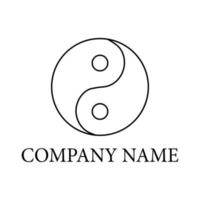 logotipo yin yang. ilustração vetorial vetor