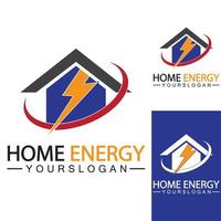 energia em casa logotipo vetor ícone símbolo ilustração design