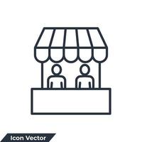 ilustração em vetor logotipo do ícone da praça de alimentação. modelo de símbolo de restaurante de café para coleção de design gráfico e web