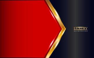 design de fundo geométrico elegante de ouro vermelho preto de luxo vetor