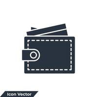 carteira ícone logotipo ilustração vetorial. modelo de símbolo de carteira para coleção de design gráfico e web vetor