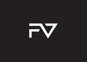 design de logotipo fv, design de logotipo de carta na moda profissional criativo vetor