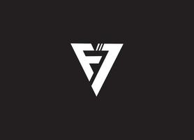 design de logotipo fv, design de logotipo de carta na moda profissional criativo vetor