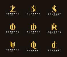 monograma letra i logotipo de pacote de luxo vetor