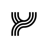 design de logotipo de monograma moderno letra y vetor