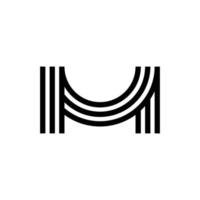 design de logotipo de monograma moderno letra m vetor