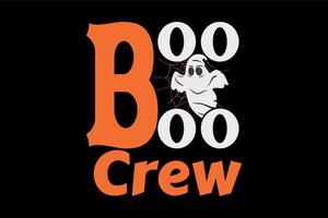 boo crew, design de camiseta de halloween vetor