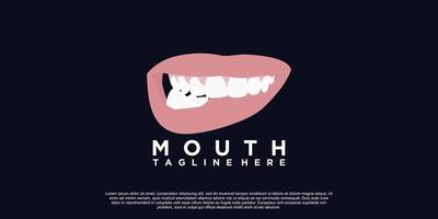 design de logotipo de lábios de boca com estilo único criativo vetor premium parte 2