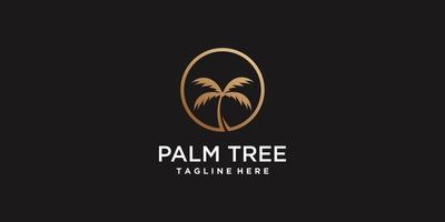 vetor premium de design de logotipo de palmeira