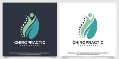 design de logotipo de quiropraxia para massagem terapêutica premium de saúde vetor parte 5