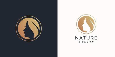 ícone de vetor de beleza para mulher com design de logotipo criativo moderno vetor premium