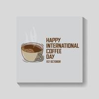 modelo de dia internacional do café vetor