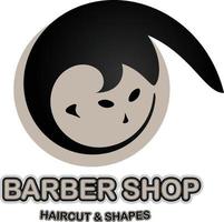 design de logotipo de vetor de barbearia, uso adequado para símbolo, sinal ou design de elemento para descrever corte de cabelo e formas