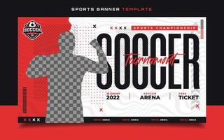 panfleto de banner de torneio de esportes de futebol para postagem de mídia social vetor