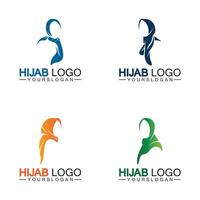 modelo de vetor de design de logotipo hijab