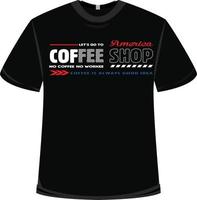 design de camiseta do dia internacional do café vetor