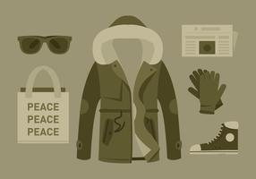 Vector Hipster Coat and Accessories