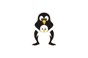 inspiração de design de logotipo de pinguim vetor