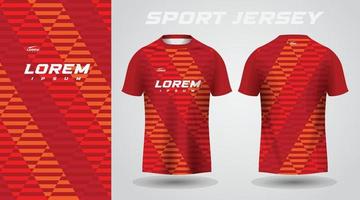 design de camisa esportiva de camisa vermelha vetor