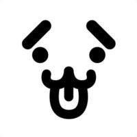 ícone de rosto de animal simples vetor