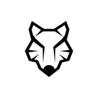logotipo de ilustração moderna geométrica de lobo vetor