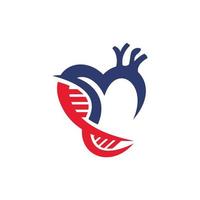 logotipo simples médico aorta dna vetor