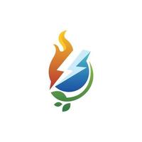 soltar o logotipo de negócios da natureza da folha de energia vetor