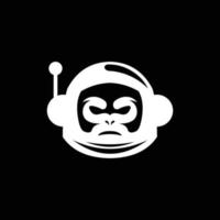 logotipo de vetor de ilustração de astronauta de macaco