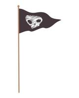 bandeira de pirata acenando vetor