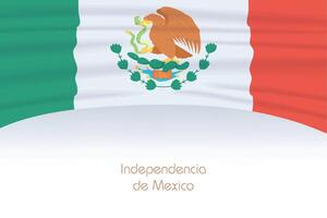 letras de independência do méxico vetor