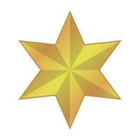 emblema estrela dourada vetor