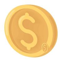moeda de ouro dinheiro dólar vetor