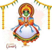 feliz festival de onam do sul da índia kerala férias fundo de ilustração vetor