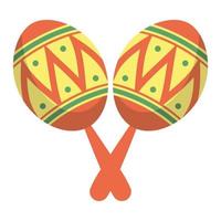 instrumento maracas mexicano vetor