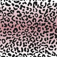 padrão sem emenda de leopardo no gradiente rosa vetor