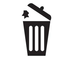 bin - ilustração vetorial de pictograma de lata de lixo vetor