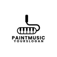 pintar design de logotipo criativo de música vetor