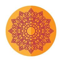 padrão de mandala de flores circulares para henna, mehndi, tatuagem, decoração. ornamento decorativo em estilo étnico oriental. esboço doodle mão desenhar ilustração vetorial. vetor