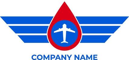 vetor de avião de logotipo de aviação