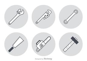 Ícones de vetor de ferramentas de trabalho grátis