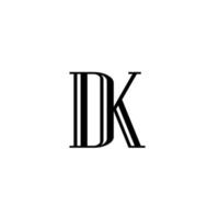 letra inicial dk ícone vetor logotipo modelo ilustração design pro vector